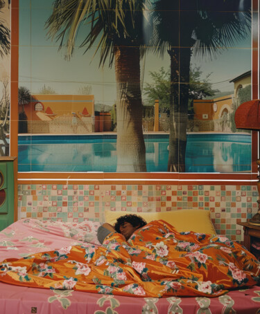Arts numériques intitulée "Broadcast Utopia n°5" par Nathan Fischer, Œuvre d'art originale, Image générée par l'IA