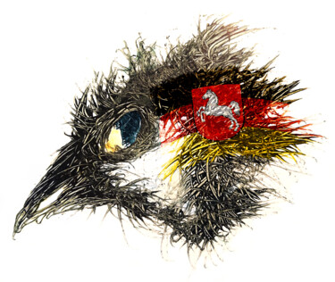 Digital Arts titled "Pandemi Bird Nieder…" by Johann Sidlo, Original Artwork, Digital Painting
