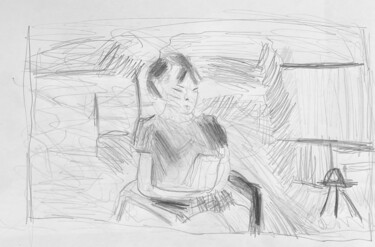 Drawing titled "Draw 1" by Irfan Ajvazi, Original Artwork, Ink
