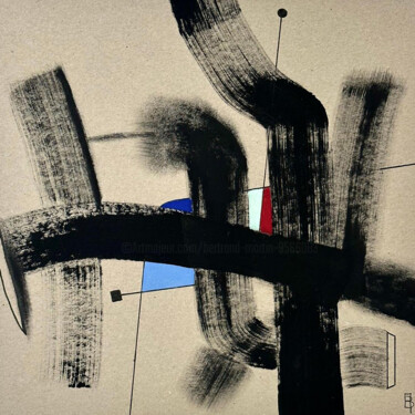 绘画 标题为“Sans titre 3” 由Bernard Martin, 原创艺术品, 粉彩 安装在木质担架架上