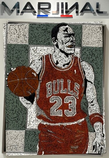 BULLS / SCULPTURE CHÂSSIS-DÉCALÉ-MARJINAL D INOX Peinture intitulée "BULLS / SCULPTURE C…" par Marjinal Artiste Peintre Décalé Français, Œuvre d'art originale, Acrylique Mon…