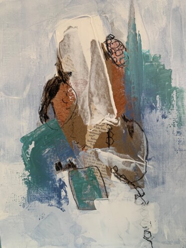 Collages titled "on joue à cache cac…" by Elisabeth Pierret, Original Artwork, Acrylic Mounted on Cardboard