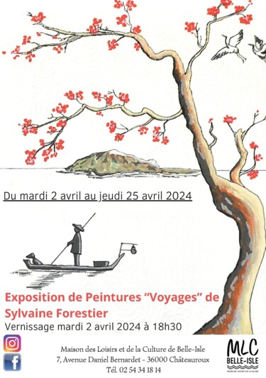 Peinture intitulée "Exposition individu…" par Sylvaine Forestier, Œuvre d'art originale, Acrylique