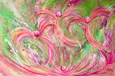Peinture intitulée "Well, hello spring!" par Nathalie Morin, Œuvre d'art originale, Acrylique Monté sur Châssis en bois