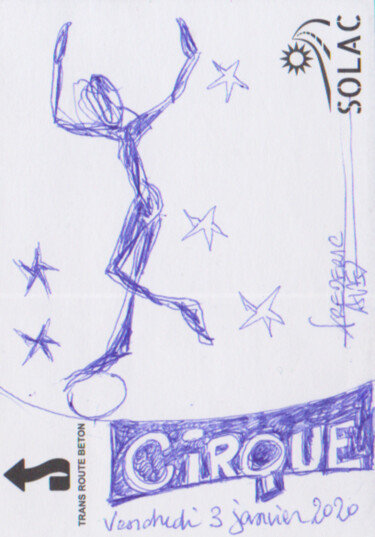 Disegno intitolato "3 janvier 2020*" da Frédéric Avez, Opera d'arte originale, Biro