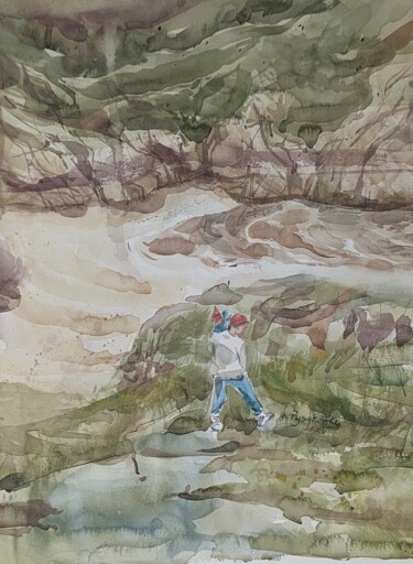 Watercolor landscapes "Familiar Stranges" Peinture intitulée "Watercolor landsca…" par Kateryna Pysarenko, Œuvre d'art originale, Aquarelle