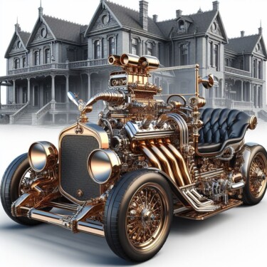数字艺术 标题为“Steampunk automobile” 由Steampunker_ukraine, 原创艺术品, 数字油画