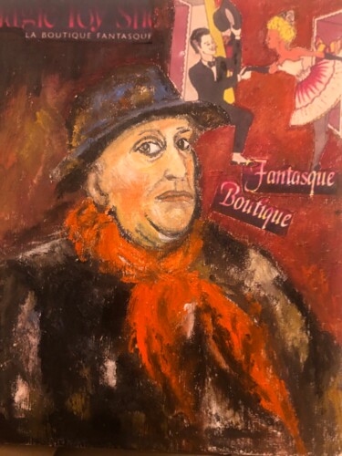 LA BOUTIQUE FANTASQUE huile sur toile french school Painting titled "LA BOUTIQUE FANTASQ…" by Anne Basch, Original Artwork, Oil Mounted on Wood Stretcher frame