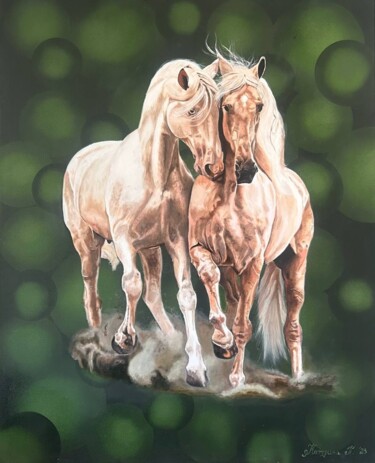 Peinture intitulée "“Aşk”" par Kateryna Pozigun, Œuvre d'art originale, Huile