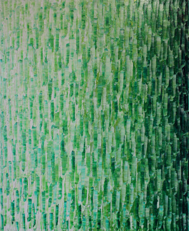 Fondu couleur blanc vert clair. Schilderij getiteld "Fondu couleur blanc…" door Jonathan Pradillon, Origineel Kunstwerk, Acryl Gemonteerd op Frame voor hout…