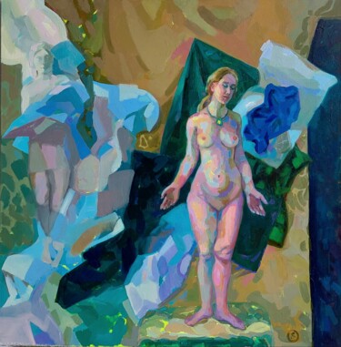 Nude Pintura titulada "Nude" por Anastasiia Kurkova, Obra de arte original, Oleo Montado en Bastidor de camilla de madera
