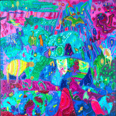 ""Garden of Stones" from the "Amazing World" series Pittura intitolato """Garden of Stones"…" da Gala Reya, Opera d'arte originale, Acrilico