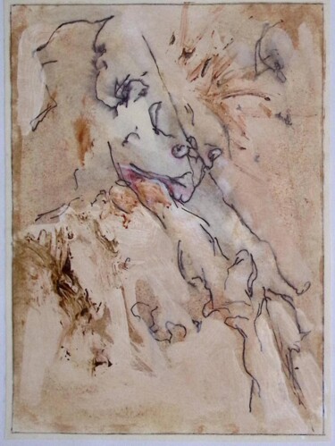 图画 标题为“Du schaust - ich sc…” 由Norman Ocko Bates, 原创艺术品, 孔戴