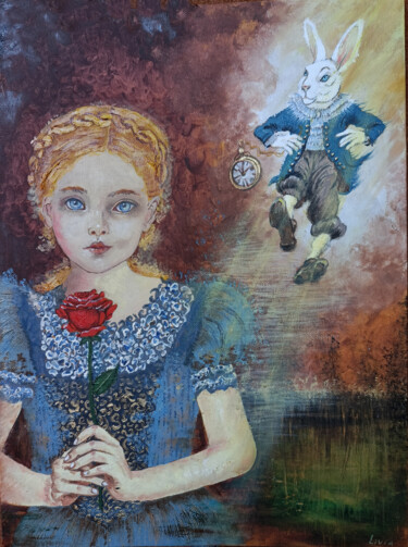 Il sogno di Alice 「Il sogno di Alice」というタイトルの絵画 Livia Canziによって, オリジナルのアートワーク, オイル