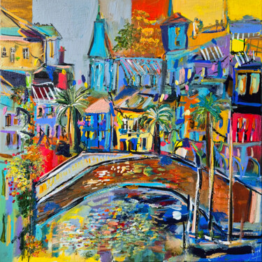 Peinture intitulée "Une image du temps" par Muriel Cayet, Œuvre d'art originale, Acrylique Monté sur Châssis en bois