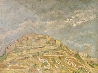 Painting titled "Sant’Antonino - Cor…" by Jm Mariani, Original Artwork, Oil Mounted on Wood Stretcher frame