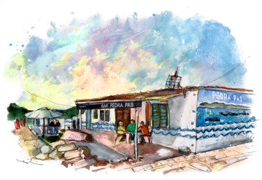 绘画 标题为“Bar Pedra Ras In Po…” 由Miki De Goodaboom, 原创艺术品, 水彩