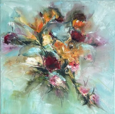 绘画 标题为“Flowers abstract” 由Alla Wittkowski, 原创艺术品, 油