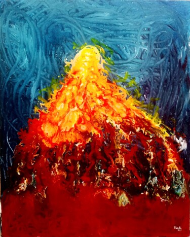 Painting titled "Emprise" by Jean Wetshodima, Original Artwork, Acrylic