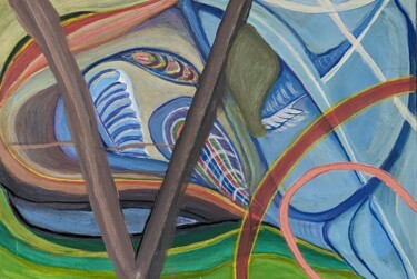 Peinture intitulée "SIN TITULO 21" par Juan Luis Gandulfo, Œuvre d'art originale, Acrylique Monté sur Châssis en bois