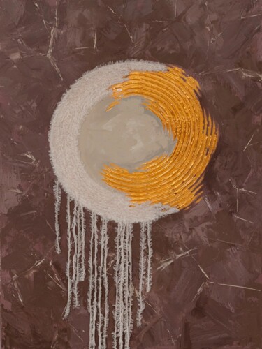 Malerei mit dem Titel "Full moon" von Kristin Shandar, Original-Kunstwerk, Acryl Auf Keilrahmen aus Holz montiert