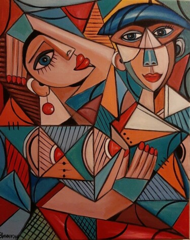 Pittura intitolato "Sonhos da mulher" da Olena Blinnikova, Opera d'arte originale, Olio Montato su Telaio per barella in leg…