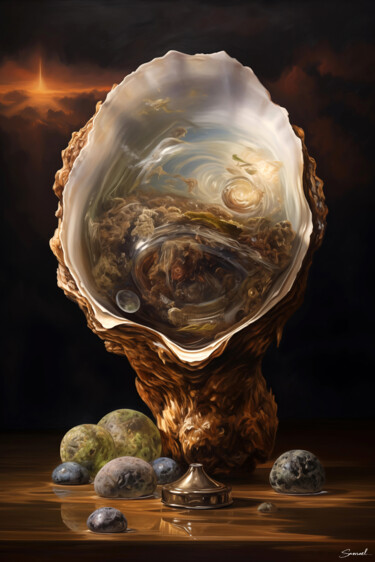 The World is Your Oyster Arts numériques intitulée "The World is Your O…" par Samael, Œuvre d'art originale, Peinture numérique