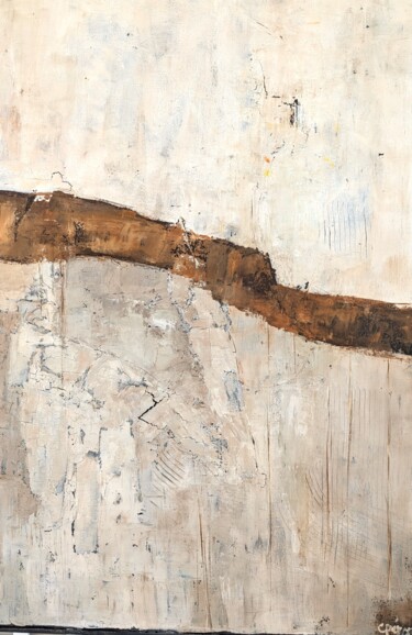 Painting titled "acrylique et matièr…" by Chrisartchantilly, Original Artwork, Acrylic Mounted on Wood Stretcher frame