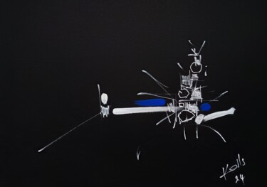 图画 标题为“blue white black” 由Karls, 原创艺术品, 丙烯