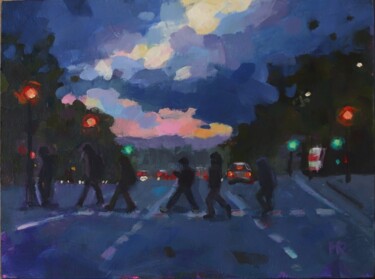 Ζωγραφική με τίτλο "7:45 am Versailles" από Morgane Raingeard, Αυθεντικά έργα τέχνης, Ακρυλικό