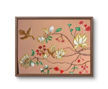 Painting titled "Schilderachtige Blo…" by Sevdie Redzhebova, Original Artwork, Acrylic Mounted on Wood Stretcher frame