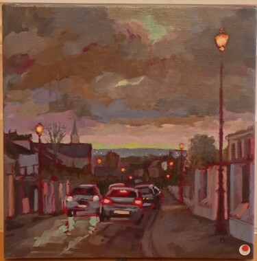 Ζωγραφική με τίτλο "Rue de la poste" από Morgane Raingeard, Αυθεντικά έργα τέχνης, Ακρυλικό