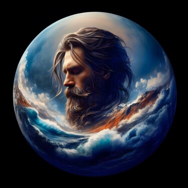 数字艺术 标题为“100 Faces of God_024” 由Александр Погодин, 原创艺术品, AI生成的图像