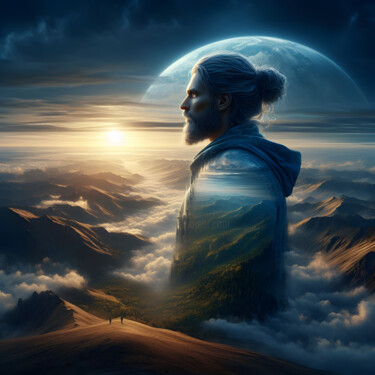 数字艺术 标题为“100 Faces of God_037” 由Александр Погодин, 原创艺术品, AI生成的图像