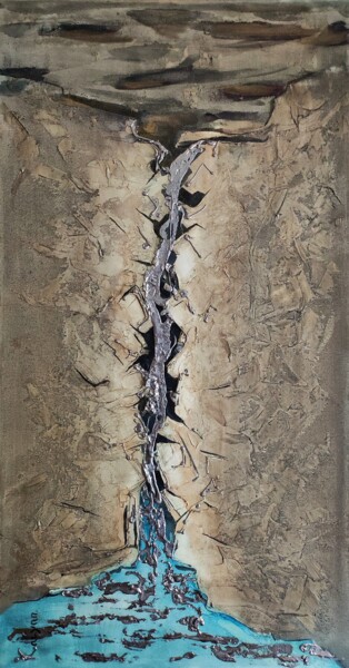 Painting titled "Crack" by Karen Aydinyan, Original Artwork, Acrylic
