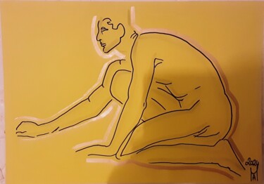 Il corridore. 绘画 标题为“Il corridore.” 由Angelo Marzullo, 原创艺术品, 丙烯