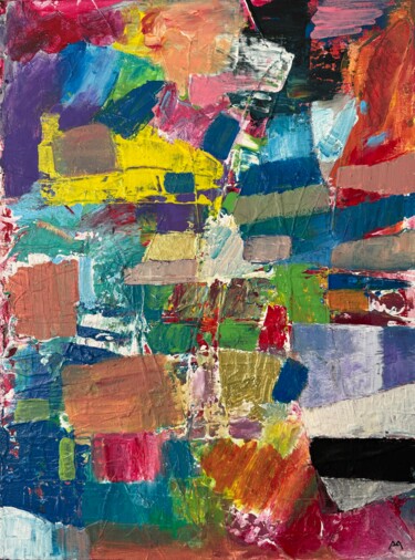 Bricks & Mortar - Wonderland Pittura intitolato "Bricks & Mortar - W…" da Aatmica Ojha, Opera d'arte originale, Acrilico Montato su Telaio per barella in…