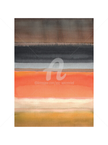 Peinture intitulée "DV CC 680 24B" par Eric Winzenried, Œuvre d'art originale, Aquarelle Monté sur Carton