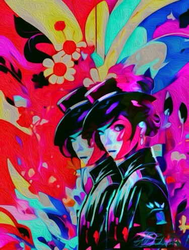 数字艺术 标题为““Myself & I”” 由Alexandra Bloodworth, 原创艺术品, AI生成的图像