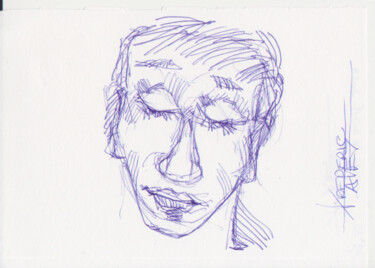 Disegno intitolato ""mercredi 26 avril…" da Frédéric Avez, Opera d'arte originale, Biro
