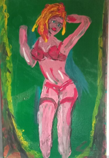 绘画 标题为“Painting "Romay"” 由Rikortgallery, 原创艺术品, 丙烯 安装在其他刚性面板上