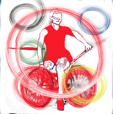数字艺术 标题为“Red - Olympic Games…” 由Vasileia Sarri (Vicky), 原创艺术品, 数字油画