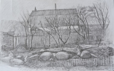 제목이 "Rock Garden"인 그림 Hennadii Volokitin로, 원작, 연필