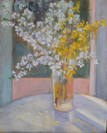 绘画 标题为“Spring glow” 由Liudmyla Lelechenko, 原创艺术品, 油