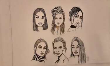 绘画 标题为“Le modelle.” 由Angelo Marzullo, 原创艺术品, 丙烯
