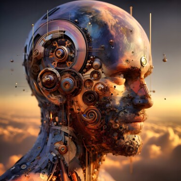 数字艺术 标题为“100 Faces of God_077” 由Александр Погодин, 原创艺术品, AI生成的图像