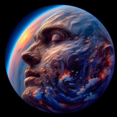 数字艺术 标题为“100 Faces of God_080” 由Александр Погодин, 原创艺术品, AI生成的图像