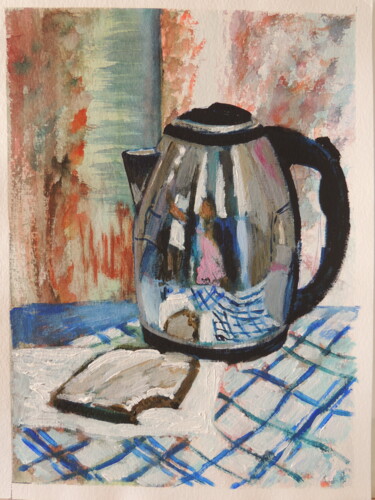 Painting titled "My Name is Kettle" by Tanya Kutsenko, Original Artwork, Acrylic