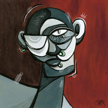 Peinture intitulée "La femme percée" par Oscar Latargez (OSKART), Œuvre d'art originale, Acrylique