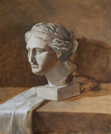 绘画 标题为“Head of Aphrodite” 由Valentina Timchenko, 原创艺术品, 油 安装在木质担架架上